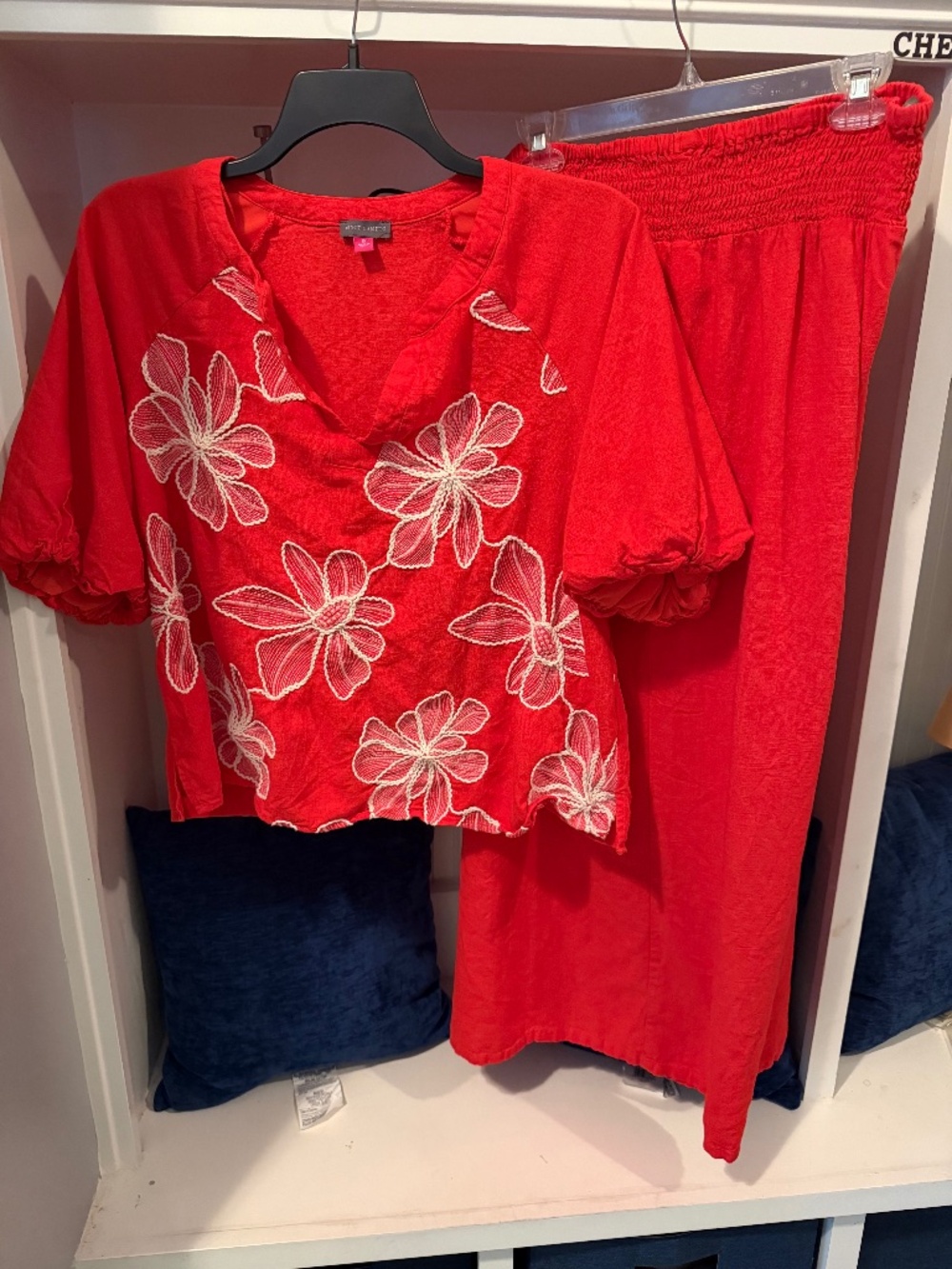 Red Linen Pant Outfit